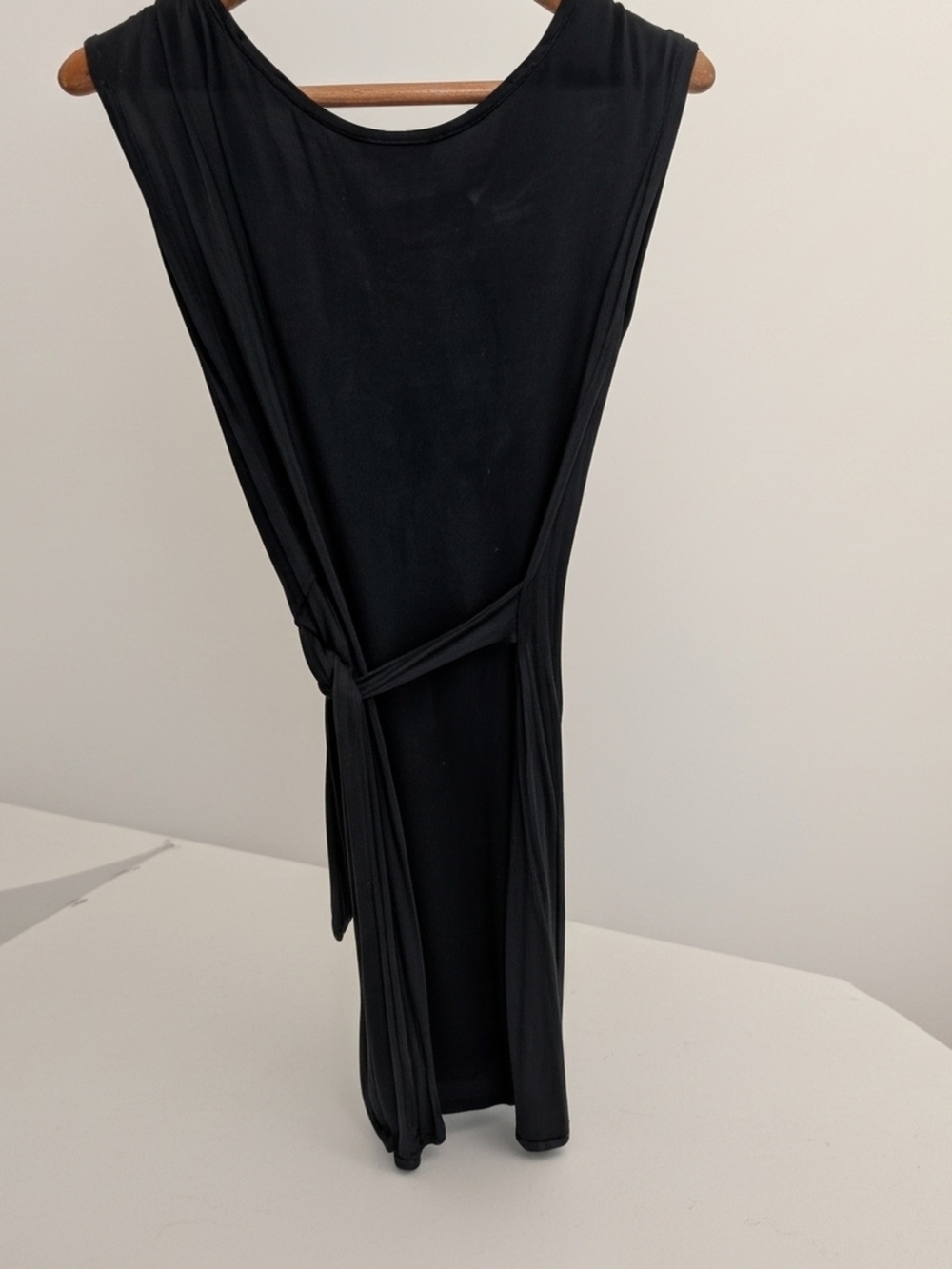 Boston Proper Black Dress with Side Knot Detail Women's Size Small - Picture 4 of 10